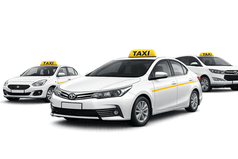 White Toyota Innova taxi